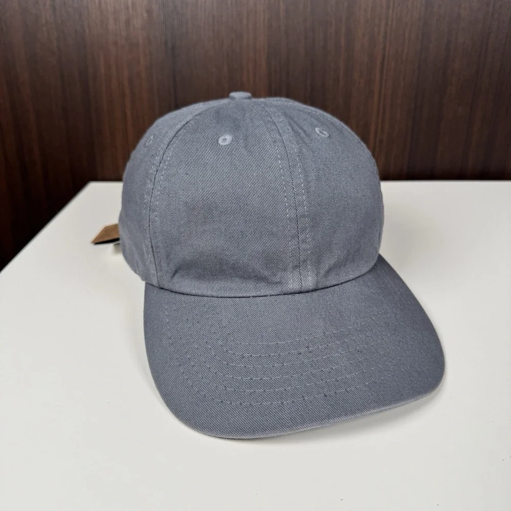 J Crew Made in the USA Garment Dyed Twill Baseball Cap Hat Gray - NEW